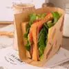 Bolsa Desechable para Desayuno Papel para Envolver Sándwiches Bolsa de Papel a Prueba de Aceite Bolsa Triangular Casera Papel para Envolver Hamburguesas Resistente a la Grasa