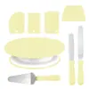 En Stock Base Giratoria para Pasteles Verde Nórdico Juego de 8 Piezas Herramienta Decoradora para Base Giratoria de Pasteles