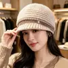 Sombrero de Otoño e Invierno para Mujeres de Mediana Edad y Mayores, Gorro de Lana Tejido para Abuela, Señora Mayor, Protección contra el Frío, Calidez, Más Terciopelo, Grueso, Gorro de Lana para Mamá