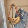 2025 Nova Bolsa de Ombro Casual de Rua Estilosa de Verão Estilo Coreano Estudante Universitário Simples Moda Dumpling Transversal