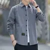 Fornecimento Exclusivo Transfronteiriço para Comércio Exterior, Camisas Não Amassam de Corte Solto, Camisas Casuais de Manga Longa para Homem, Jaquetas de Primavera e Outono, Roupas da Moda Masculina