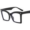Outu montura grande nueva combinación de colores espejo plano para mujer mariposa adecuado para cara grande gafas decorativas de moda M6150