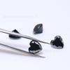 Anillo de compromiso con forma de corazón de diamante Mosan negro de 0,5 a 3 quilates, piedra desnuda, forma especial, con forma de corazón de amor y fondo puntiagudo, gema artificial al por mayor