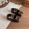 Zapatos de Princesa para Niñas de Suela Blanda Corte Bajo Zapatos Individuales Mary Janes Retro Punta Redonda Versátiles Otoño Niñas Feos Lindos Negros