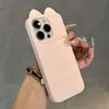 Capa Orelhas de Gato da Sorte para Apple 17 Pro Max Dopamina iPhone 16/15 Capa Macia Anti-Queda 14