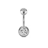 Em Estoque Amazon Aliexpress Mais Vendido Aço Inoxidável Argola de Umbigo Europeu e Americano Zircônia Piercing de Umbigo Piercing de Coração Joias
