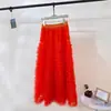Falda de Pastel Mullida de Malla Resistente Albaricoque Falda de Capas con Volantes Versátil de Hada para Otoño e Invierno