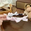 Faixa de cabelo com laço estilo coreano para crianças, versátil e doce, com botões xadrez e detalhes em tecido, acessório de cabelo