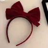 Diadema de Terciopelo con Lazo Grande Tridimensional y Pedrería, Nueva Diadema de Moda y Versátil