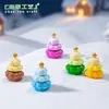 Micro-Paisaje Creativo Dibujos Animados Gradiente Árbol de Navidad Paisaje Nevado Decoración DIY Accesorios Mini Adornos de Escritorio