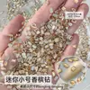 Pedras Strass Mini Flat-Back Populares para Nail Art na Cor Champagne, em Formato de Coração, Gota, Marquise e Cristais Irregulares, Decorações Deslumbrantes e Versáteis para Nail Art