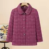 Top Holgado Otoño Invierno para Abuela Ropa para Mujeres de Mediana Edad y Mayores Ropa para Personas de 70 Años Abrigo Grueso Cálido con Forro de Terciopelo Largo Medio