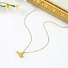 Nuevo Colgante Creativo de Caracola y Estrella con Goteo de Aceite Acero de Titanio Collar para Mujer Moda de Vacaciones en la Playa Alta Gama Venta Directa de Fábrica