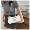 Elegante Bolso de Cadena para Mujer 2024 Primavera y Verano Nueva Moda Versátil Bolso de Hombro Cruzado con Cierre de Diamante Bolso Bagel