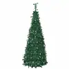 Nuevo producto transfronterizo: Árbol de Navidad plegable con luces LED, árbol de Navidad rosa, árbol telescópico encriptado, adorno de árbol decorativo de 180 cm