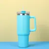 Amazon Mango Coche Taza de Café Gran Capacidad Popote Acero Inoxidable 304 Termo Vaso de Doble Pared Conservación Frío Taza de Hielo