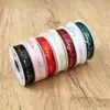 Decai 2.5cm Listón de Corazón Estampado en Caliente Inglés Ramo DIY Material de Empaque Caja de Regalo Cinta Decorativa con Letras
