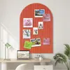 Quadro de Avisos de Feltro em Forma de Arco Placa Acústica Autoadesiva Quadro de Recados para Escritório Sala de Aula