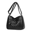 Primavera e Outono Nova PU zíper bordado losango ombro único crossbody casual bolsa feminina fábrica atacado direto comércio exterior exportação