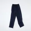 Calça de Uniforme Escolar Listrada Refletiva para Meninos e Meninas, Duas Listras, Cinza-Azulado, Listras Refletivas Cinza-Vermelho, Calça Esportiva de Corte Reto e Solto para Alunos do Ensino Fundamental II e Médio