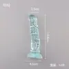 Vibrador de Cristal Transparente para Mulheres, Específico para Adultos, Brinquedo Sexual Realista em Formato de Pênis, Dispositivo Orgástico de Masturbação