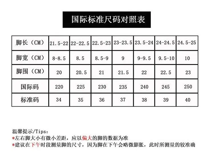 1688尺码表