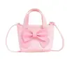 2026 Nuevo Bolso de Mano con Estampado de Lunares para Niños, Bolso Cruzado con Lazo Grande, Mini Bolso Cubo Estilo Dulce para Niñas