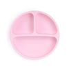 Nueva vajilla de silicona para niños, compartimento para suplementos alimenticios para bebés, tazón con cuatro ventosas reforzadas, placa calefactora antideslizante y resistente a caídas