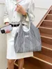 Bolso de lona nuevo de principios de otoño, bolso de hombro de cuadros dopamina, bolso tote lindo estilo coreano, bolso tote casual para chica