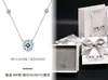 Collar con Colgante de Plata de Ley S925 Corazón de Tres Segundos Cadena de Clavícula de Plata de Ley Diseño de Nicho de Gama Alta Diamante Brillante Regalo para Novia