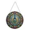 Pintura de diamantes DIY placa de puerta acrílica pintura colgante diamante con forma cristal diamante pegatina pavo real mariposa decoración de puerta