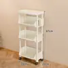 Estante de Almacenamiento de Snacks Móvil Sala de Estar Cocina Estante de Almacenamiento de Frutas Carrito Multicapa Estante de Almacenamiento Multifuncional para el Hogar