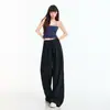 Calça Casual Tendência Americana Nova Primavera/Verão 2026, Confortável, Solta, Versátil, Relaxada, Comprimento Total, Emagrecimento, Listrada