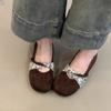 Zapatos Mary Jane para Mujer que Aumentan la Altura 2025 Primavera Nuevo Estilo Versátiles Mocasines de Ante de Suela Gruesa Mocasines Casuales