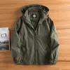 Jaqueta de Comércio Exterior Masculina Corta-Vento Primavera e Outono Tecnologia Três-Resistente Jaqueta Casual Solta com Capuz Profissional Exterior à Prova de Vento