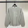 Moletom Masculino Primavera Gola Redonda Forrado com Fleece Solto Pulôver Moletom Estilo Moda de Rua Mangas Raglan Outono em Estoque