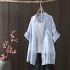 Nova Camisa Protetora Solar Estampada Feminina Casaco Fino 2025 Primavera e Verão Novo Top Coreano Solto Camisa de Comprimento Médio