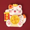 Imán para Refrigerador Atrae Dinero del Dios de la Fortuna, Mueve la Cabeza para Traer Riqueza y Buena Fortuna, Decoración Festiva, Imán para Refrigerador Gato de la Suerte