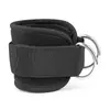 Set de tobilleras de fitness, tobilleras deportivas, entrenamiento de fuerza para músculos de las piernas y caderas, hebilla de tobillo con doble anillo D, accesorios de cuerda de tensión