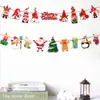 Decoraciones Navideñas Banderas Navideñas Banderas Colgantes Banners Festivos Decoraciones para Fiestas Guirnalda Navideña de Papel de Dibujos Animados Banderines