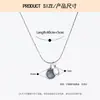 Estilo Ins Japonés y Coreano Collar Sencillo para Mujer Lujo Accesible Versátil Acero de Titanio de Gama Alta Joyería Cadena para Clavícula Piedra Redonda Ojo de Gato