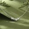 Colar original de flor de louro para mulheres, prata pura, estilo coreano, simples e elegante, design de nicho, popular online, corrente para clavícula, presente para o Festival Qixi