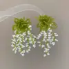 Pendientes de la Serie de Cuentas Jardín de Monet Vibración Dopamina Pendientes de Botón Exagerados Pendientes de Flor Coloridos Exagerados para Mujer