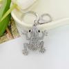 Europa y Estados Unidos Llavero de rana de diamantes colgante para bolso animal lindo llavero metal creativo pequeños regalos al por mayor