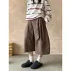 Pantalones casuales retro americanos plisados cropped para hombre y mujer, nuevo estilo de verano, holgados, adelgazantes, con caída, versátiles pantalones de pierna ancha