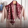 Pañuelo Cuadrado de Seda y Lana de Caballo Clásico 65 cm para Mujer Otoño Invierno Moda Lujo Ligero Seda de Mora Lana Seda Pañuelo de Seda Pañuelo de Cuello de Seda y Lana