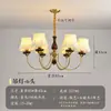 Lustre de madeira maciça 60% novo todo em cobre, estilo meados do século, luz principal redonda retrô francesa e americana, arte em ferro de alta qualidade