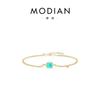 Modian Estilo Japonés y Coreano Plata de Ley S925 Imitación Turmalina Paraíba Pulsera para Mujer Moda Versátil Ins Pulsera de Cristal