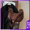 Bolso de axila para mujer 2023 Invierno de lana para combinar con todo bolso de hombro correa de hombro trenzada texturizada gran capacidad bolso de hombro casual