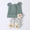 Conjunto de Gorro y Manoplas para Bebé Recién Nacido Gorro sin Visera Algodón Anti-Rayaduras Gorro para Bebé Guantes Gorro para Recién Nacido